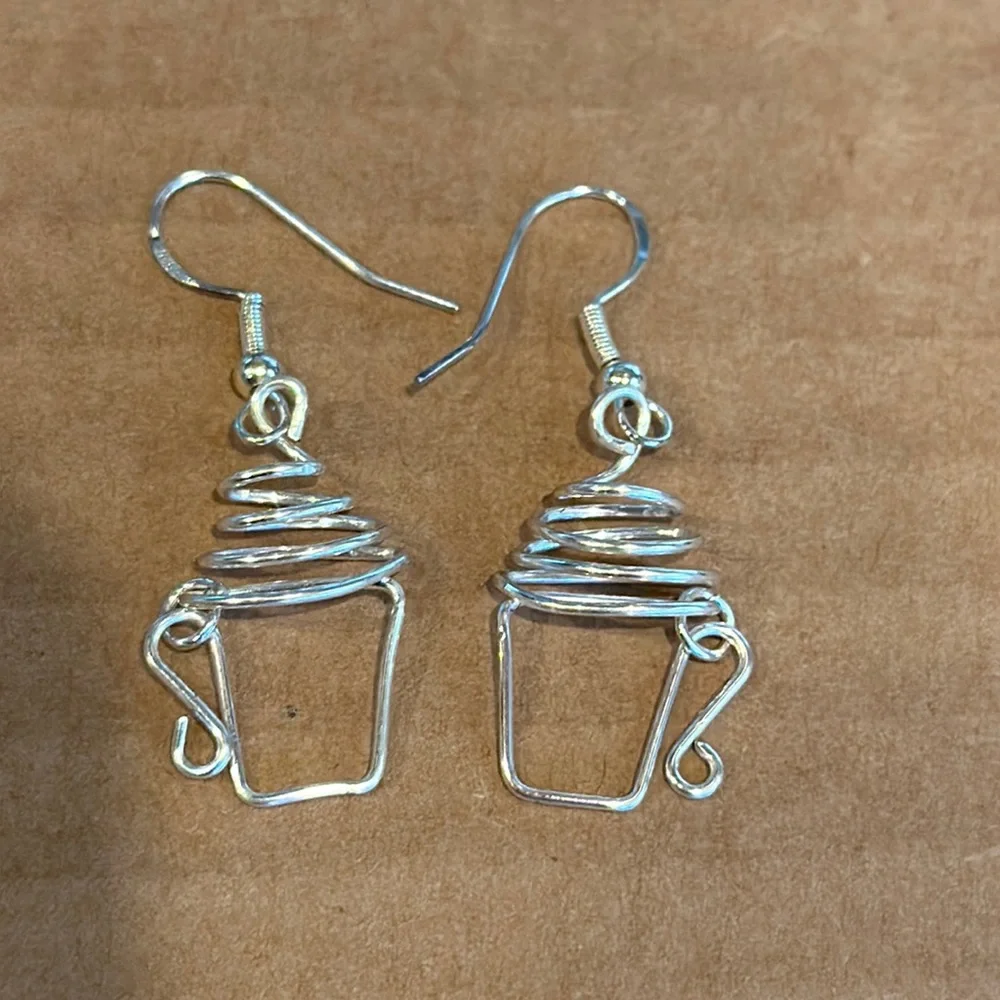 Silver Wire Handmade Coffee Cup Whip Cream - Picture 2 of 7